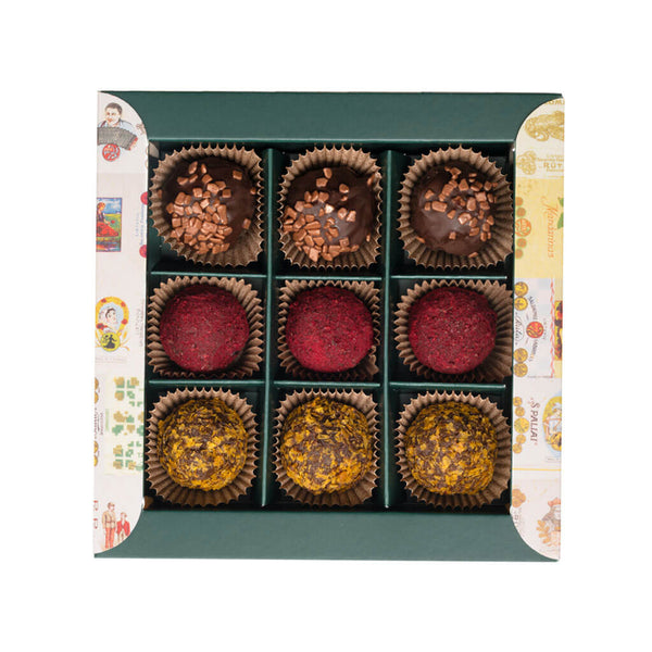 Šokoladinių saldainių rinkinys „Istorija, kvepianti šokoladu“, 115 g.