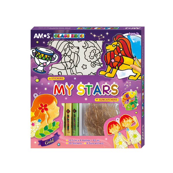 Stiklo dekoravimo rinkinys su formelėmis Glass Deco - MY STARS