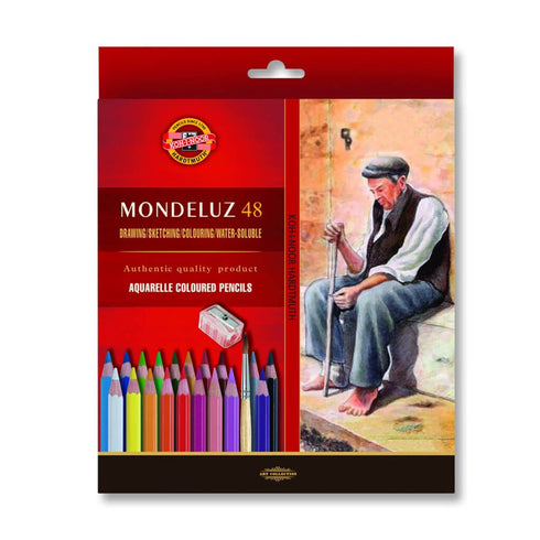 Akvareliniai pieštukai "Mondeluz 48" Koh-I-Noor, 48 spalvų