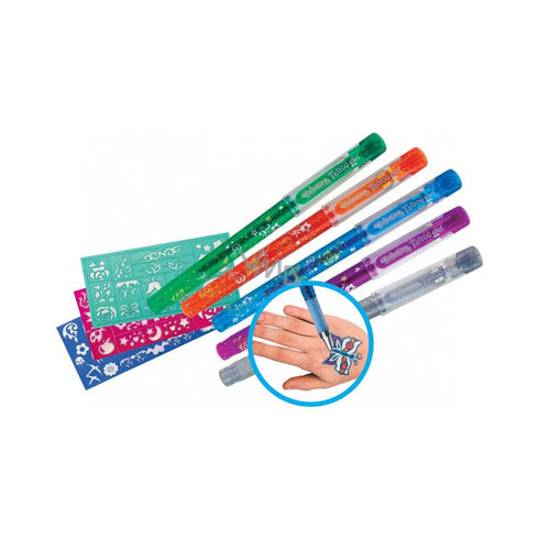 Gelinių rašiklių rinkinys tatuiruotėms Colorino Kids , 6 vnt.