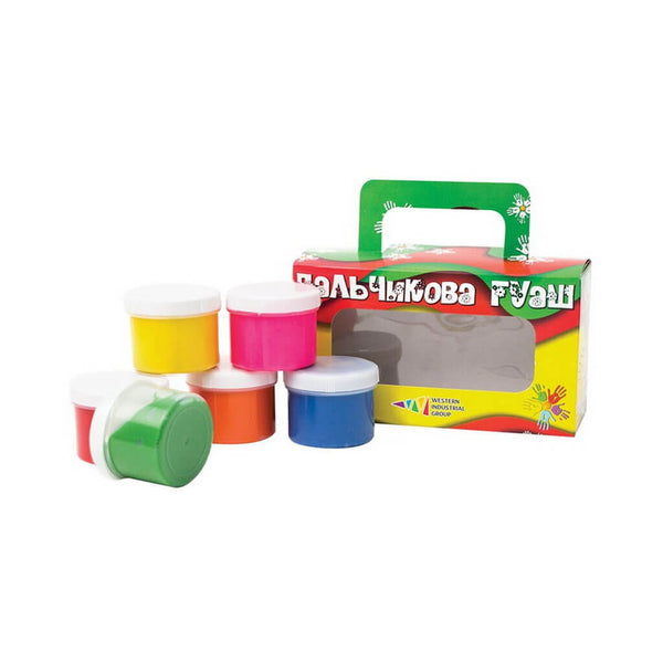 Guašas piešti pirštais (Ukraina), 6x60ml.