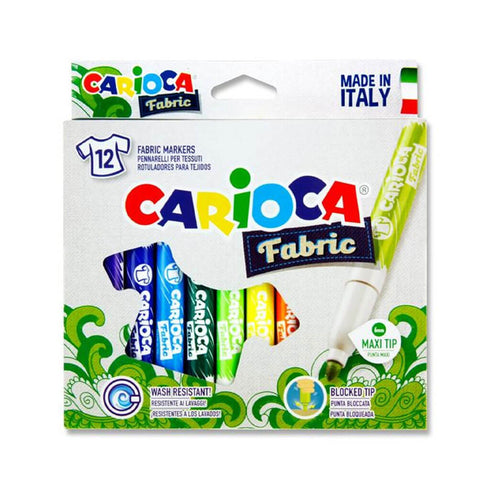 Žymekliai audiniams-tekstilei CARIOCA FABRIC, 6mm., 12 spalvų