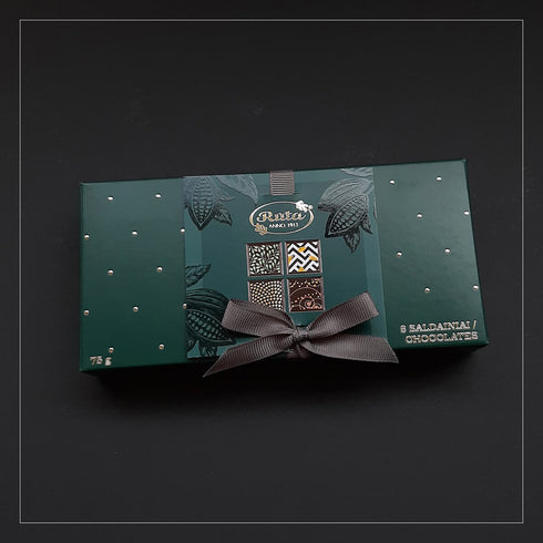 -Parduotuvė PLUNKSNA-Juodojo šokolado saldainių rinkinys „Rūta 1913“, 75 g