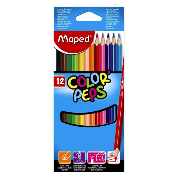 Pieštukai MAPED DUO COLOR PEPS, 12 spl;vų