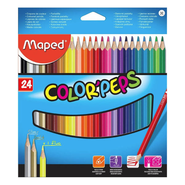 Spalvoti pieštukai COLOR PEPS, Maped, 24 spalvos