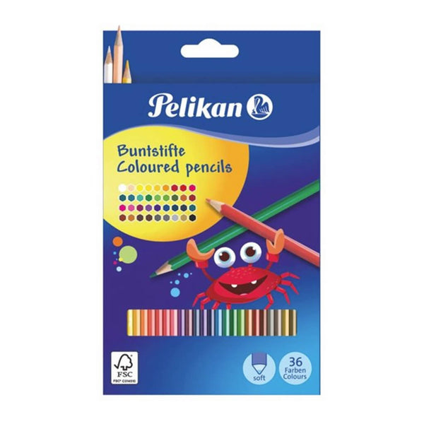 Spalvoti pieštukai PELIKAN, 36 spalvos