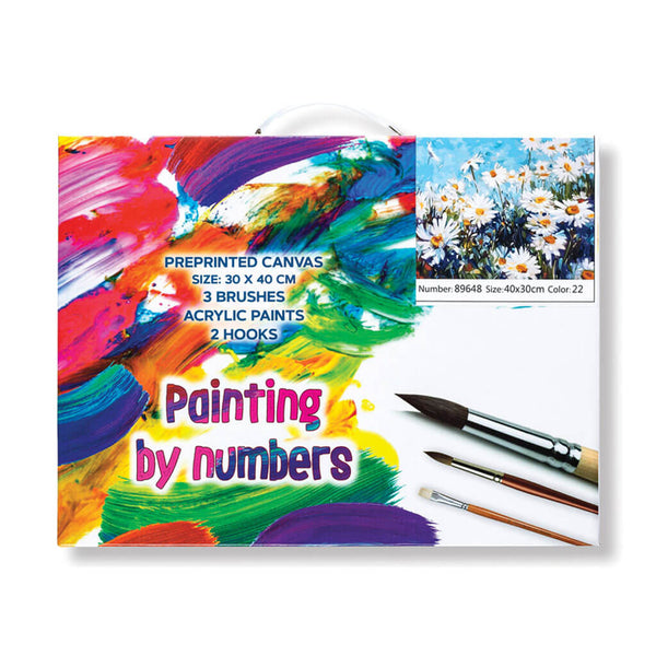 Akrilinis tapymo rinkinys su drobe pradedantiesiems – Piešk pagal skaičius!