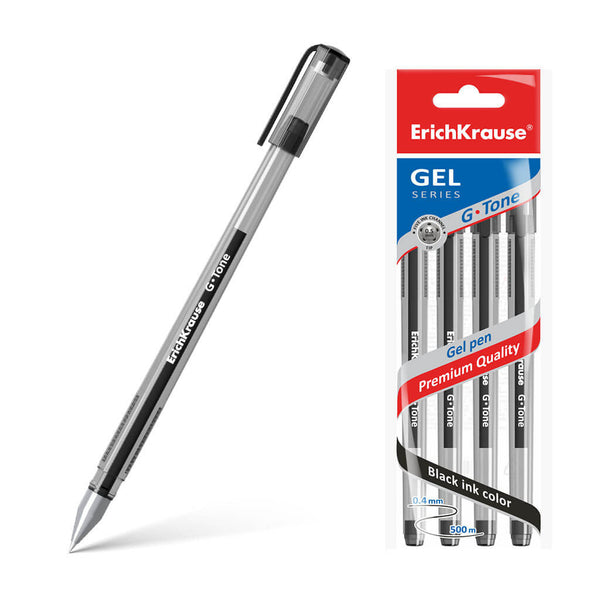 Gelinis rašiklis ERICH-KRAUSE G-TONE, 0,5 mm, Juodas