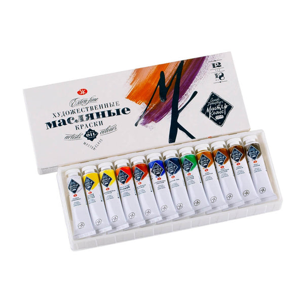 Aliejinių dažų rinkinys "Master Klass", 12 sp. po 18 ml.