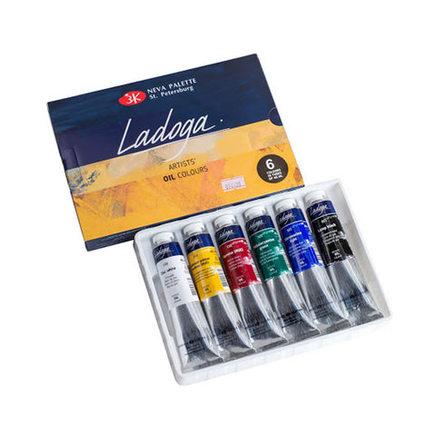 Aliejinių dažų rinkinys "Ladoga", 6 spalvos. po 46 ml.