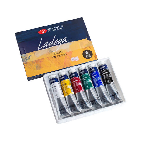 Aliejinių dažų rinkinys "Ladoga", 6 spalvos. po 46 ml.