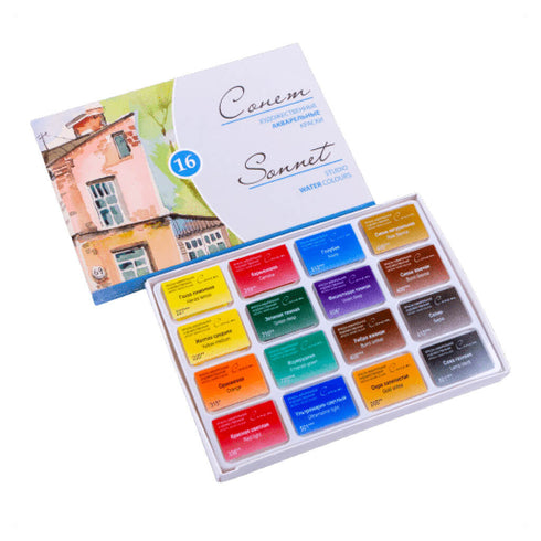 Akvarelė „Sonnet“, Nievskaja Palitra,16 spalvų