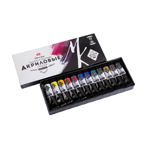 Akrilinių dažų rinkinys "Master Klass" 12 sp. po 18 ml.