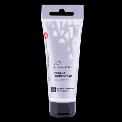 Akriliniai dažai „Sonnet"- Titanium white nr.101, tūbelėje, 75 ml.