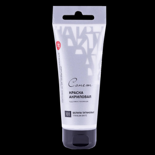 Akriliniai dažai „Sonnet"- Titanium white nr.101, tūbelėje, 75 ml.
