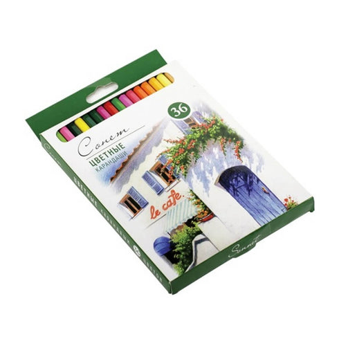 Spalvotų profesionalių pieštukų rinkinys "Sonet", 36 spalvos
