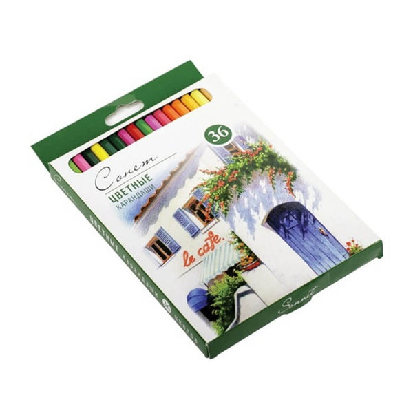 Spalvotų profesionalių pieštukų rinkinys "Sonet", 36 spalvos