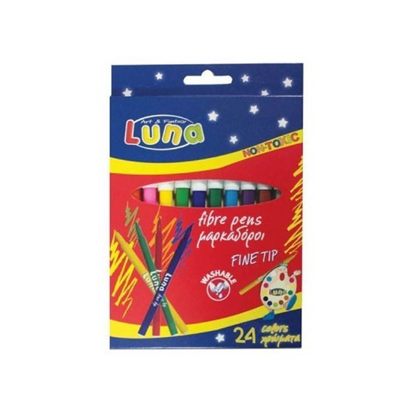 Flomasterių rinkinys LUNA, 24 spalvos