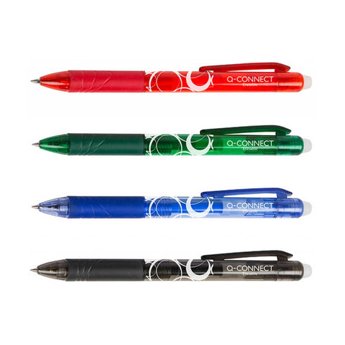 Ištrinamas gelinis rašiklis Q-CONNECT, 1.0 mm, Juodas