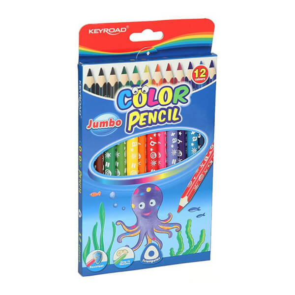 Spalvoti pieštukai KEYROAD, 12 spalvų