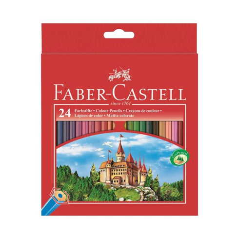 Spalvoti pieštukai FABER CASTELL, 24 spalvos