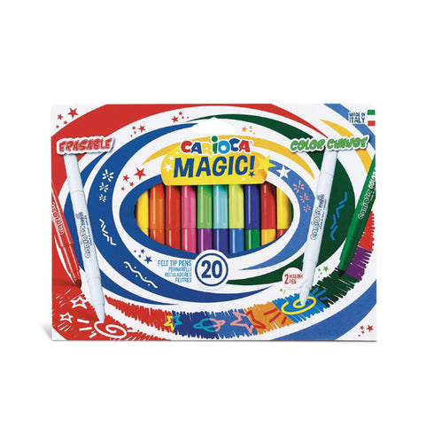 Spalvą keičiantys ištrinami flomasteriai CARIOCA MAGIC, 20 spalvų