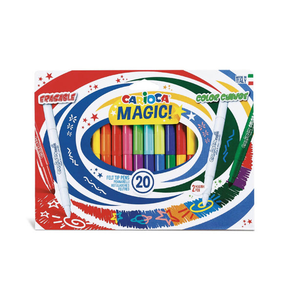 Spalvą keičiantys ištrinami flomasteriai CARIOCA MAGIC, 20 spalvų