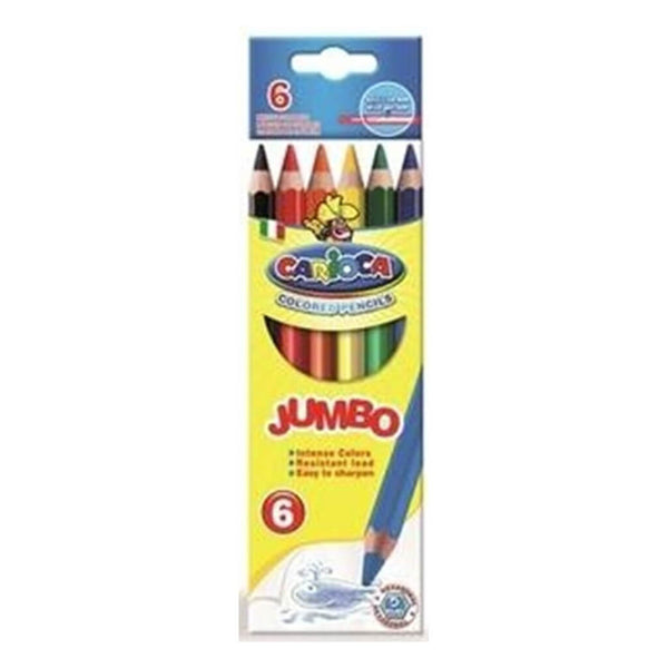 Spalvoti pieštukai CARIOCA JUMBO, 6 spalvos