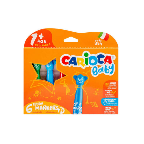 Flomasterių rinkinys „CARIOCA BABY“, 6 spalvos