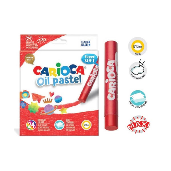 Pastelė aliejinė CARIOCA OIL PASTEL, 12 spalvų