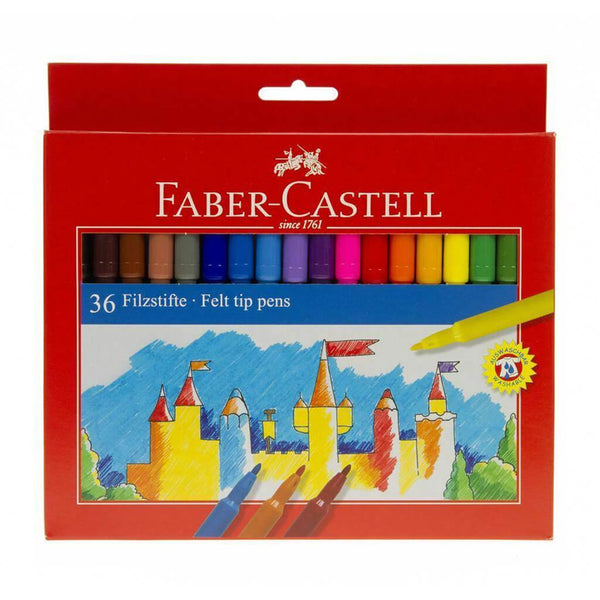 Flomasteriai, FABER-CASTELL, 36 spalvų