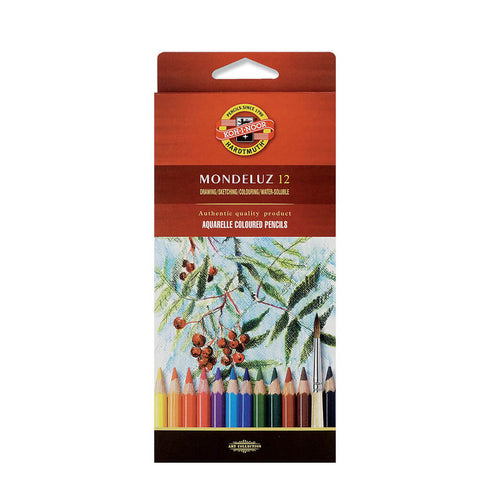 Akvareliniai pieštukai "Mondeluz Fruit" Koh-I-Noor, 12 spalvų