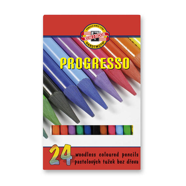 Spalvoti grafitiniai pieštukai KOH-I-NOOR PROGRESSO, 24 spalvos