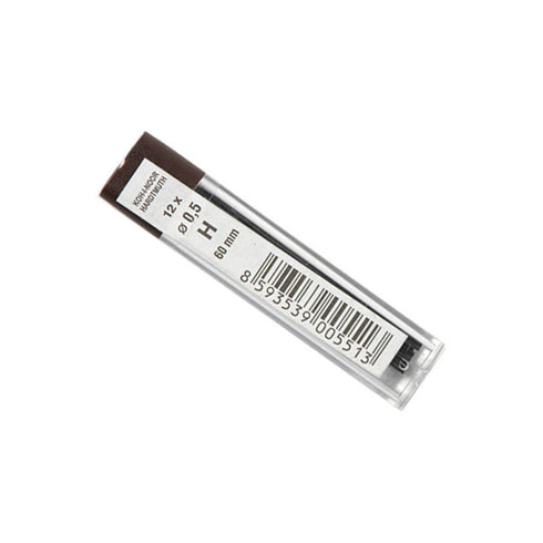 Grafitas mechaniams pieštukams, Koh-I-Noor, 0,5 mm, 60 mm, 12 vnt, minkštumas-H