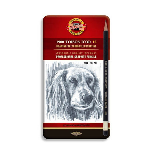 Grafito pieštukų komplektas ART 8B – 2H, Koh-I-Noor,