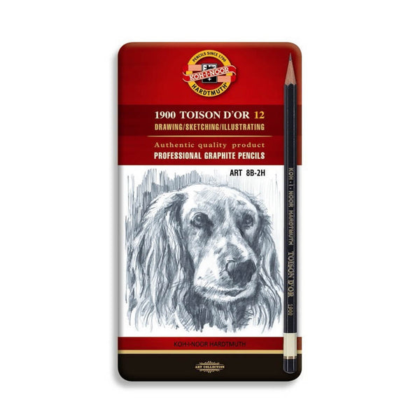 Grafito pieštukų komplektas ART 8B – 2H, Koh-I-Noor,