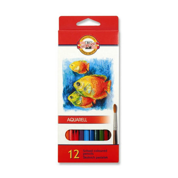 Akvareliniai pieštukai dėžutėje Koh-I-Noor, 12 spalvų