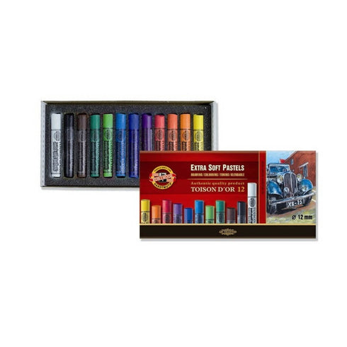 Spalvota EKSTRA sausa pastelė "Toison D'or" Koh-I-Noor, 12 spalvų