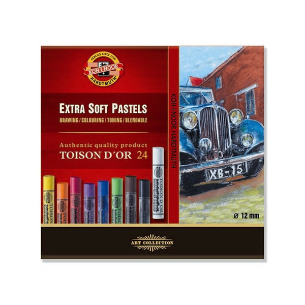Sausos pastelės rinkinys "TOISON D'OR" Extra Soft, Koh-I-Noor, 24 spalvų
