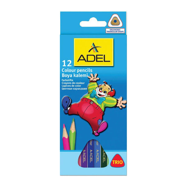 Ergonomiški pieštukai ADEL, 12 spalvų