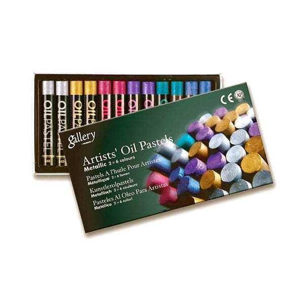 Pastelė aliejinė Artist's Oil Pastels METALLIC, 2x6 spalvų