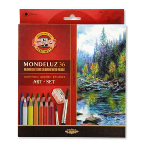 Akvareliniai pieštukai "Mondeluz Art" Koh-I-Noor, 36 spalvų-aplunksna