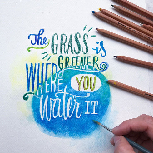 Spalvotų akvarelinių pieštukų komplektas BRUYNZEEL su teptuku, 12 sp, 24 sp, 72 sp.