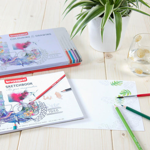 Spalvotų akvarelinių pieštukų komplektas BRUYNZEEL, kalėdinė dovana menininkui