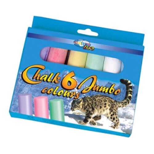 Mokyklinė spalvota kreida, Jumbo, 6 vnt., Centrum-aplunksna