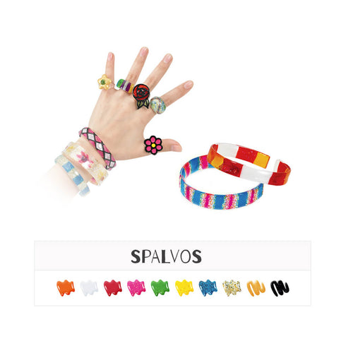 Dekoratyviniai vitražiniai dažai bižuterijai Sun Deco „Ice Jewelry Deco“, 10 spalvų.