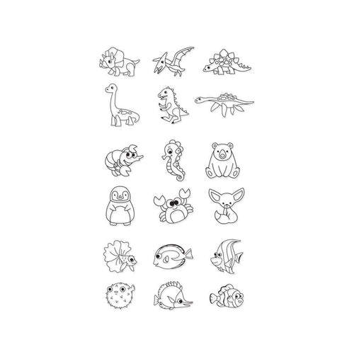 Kūrybinis rinkinys saulės ašvaitams Sun Deco „Gyvūnai, dinozaurai, tropinės žuvys“