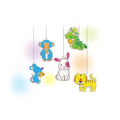 Stiklo dekoravimo rinkinys su formelėmis Glass Deco „12 zodiako gyvūnų“