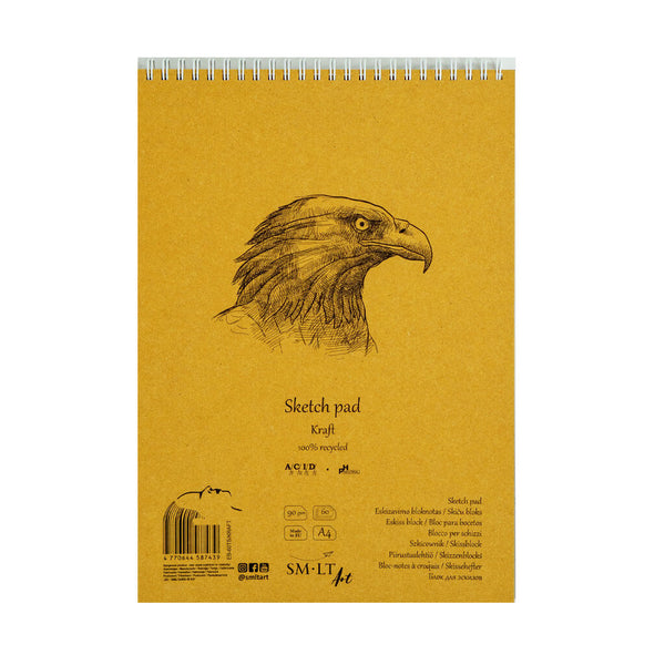 Eskizavimo (sketching) albumas „Kraft Scetch Pad“, 90g/m², A5, 60 lapų