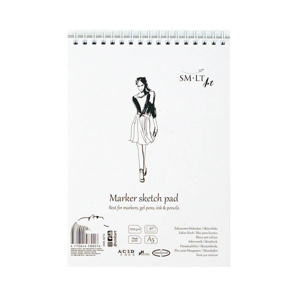 Eskizavimo (sketching) albumas „Marker sketch pad“, 100g/m², A5, 40 lapų